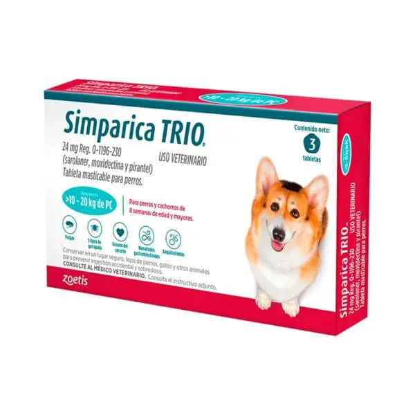 Simparica Trio Blue x 3 Tab (10-20kg)