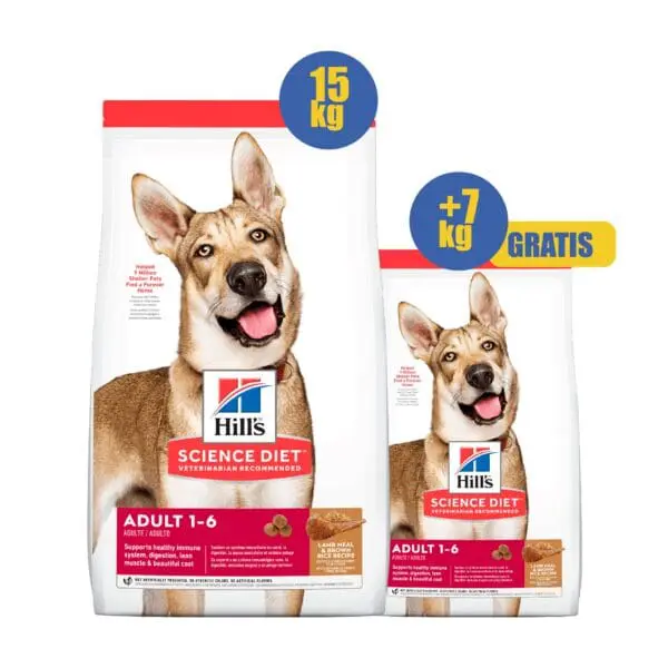 Hills SD Canine Adult Lamb Meal & Brown Rice Recipe 15kg +7kg