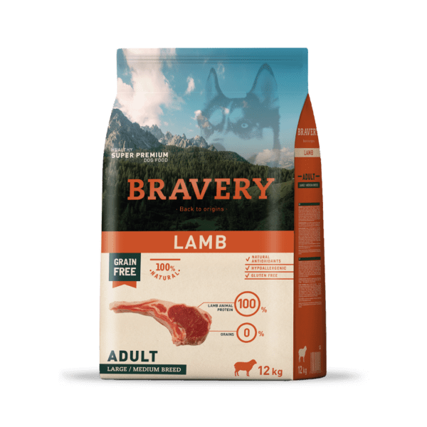 Bravery Grain-Free Adult Dog Medium / Large Lamb