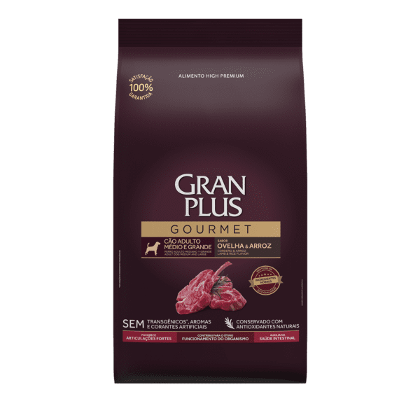 Gran Plus Gourmet Perrro Adulto Raza Mediana-Grande Cordero y Arroz