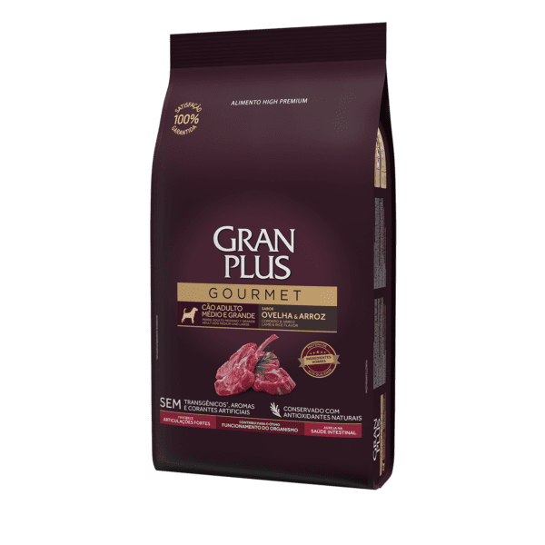Gran Plus Gourmet Perrro Adulto Raza Mediana-Grande Cordero y Arroz