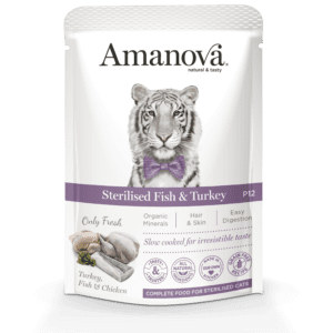 Amanova Cat Sterilised Fish & Turkey Pouch