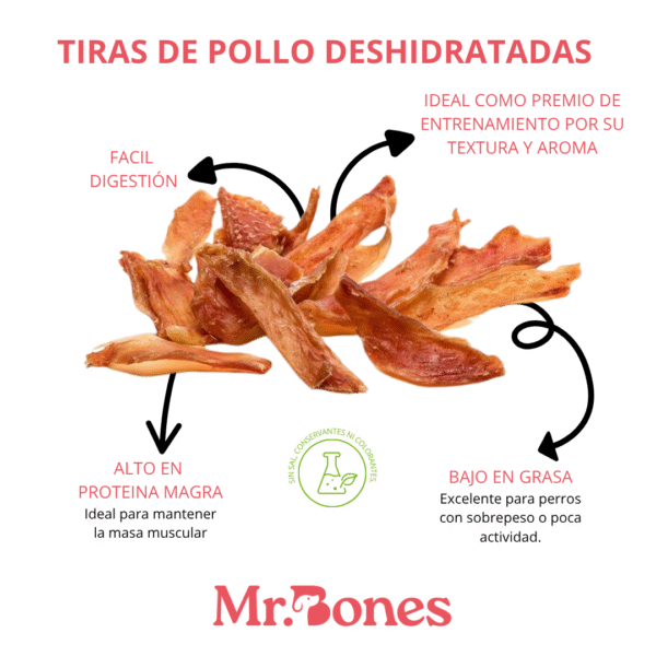 Mr. Bones Tiras de Pechuga de Pollo 100Gr.