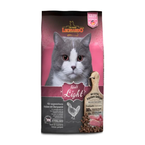 Leonardo Adult Light – Gatos Adultos Castrados o con Sobrepeso