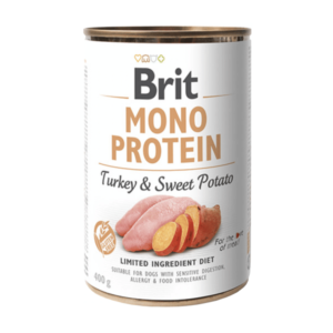 Brit Mono Protein Turkey & Sweet Potato Lata 400Gr