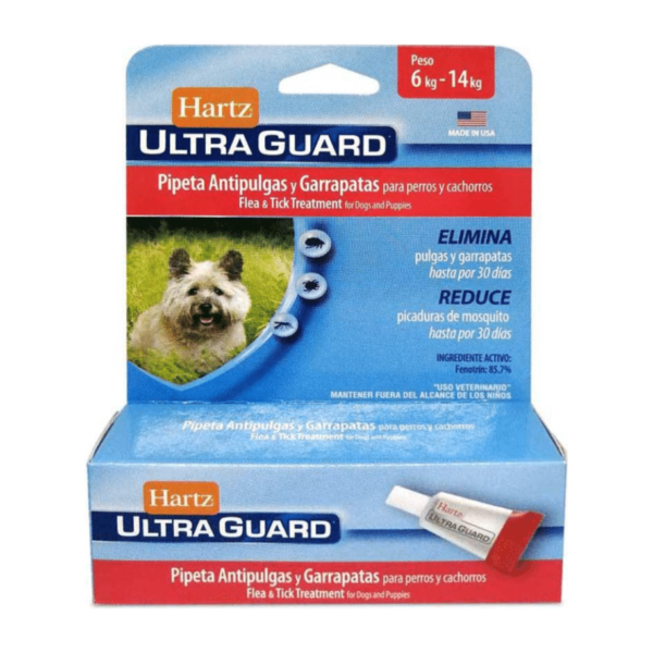 Hartz Ultra Guard Pipeta Antipulgas y Garrapata para Perros 6 – 14 Kg