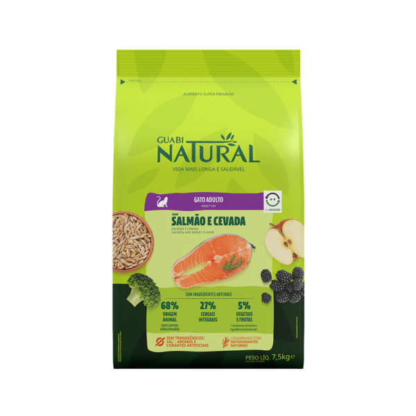 Guabi Natural Gato Adulto Salmón y Cebada