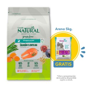Guabi Natural Grain-Free Gato Adulto Castrado Salmón y Lentejas