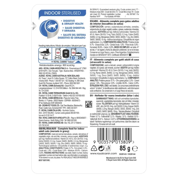 Royal Canin FHN Indoor Sterilized Morsels in Gravy