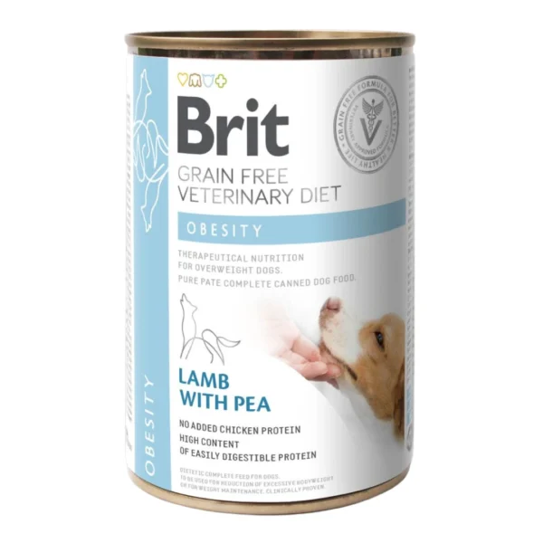 Brit Veterinary Diet Dog Grain-Free Obesity Lata 400Gr