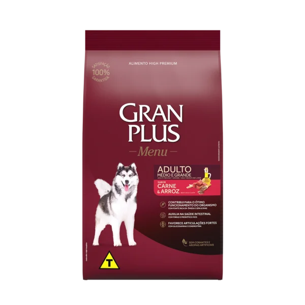 Gran Plus Menú Perro Adulto Mediano/Grande Carne y Arroz