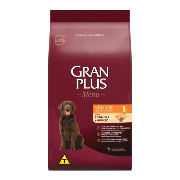 Gran Plus Menú Perro Senior Mediano/Grande Pollo y Arroz