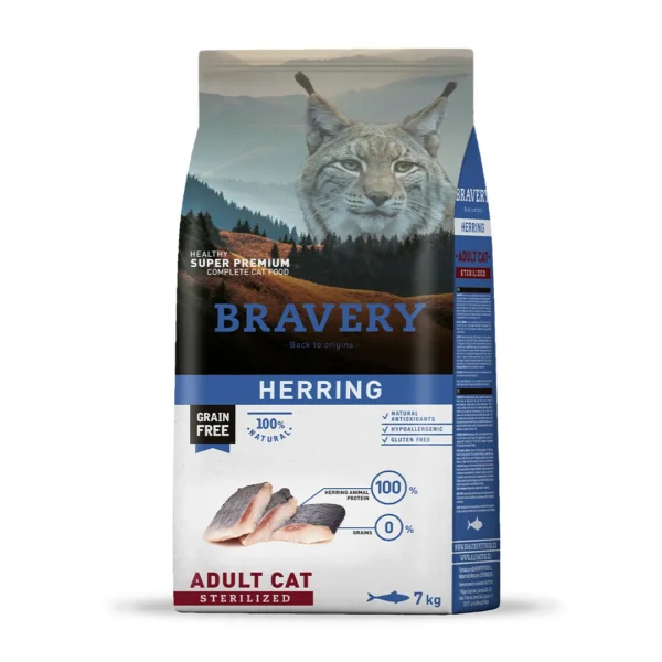Bravery Grain-Free Adult Cat Sterilized Herring