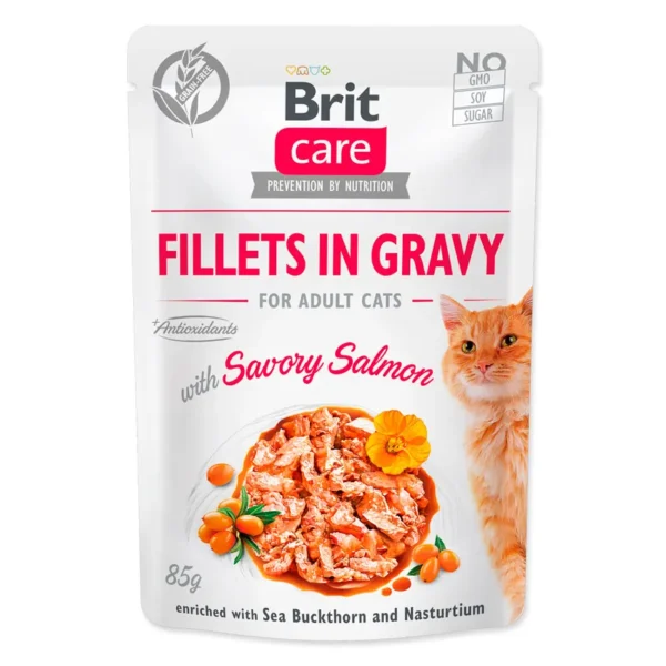 Brit Care Cat Grain-Free Fillets in Gravy with Savory Salmon - Adult Cats