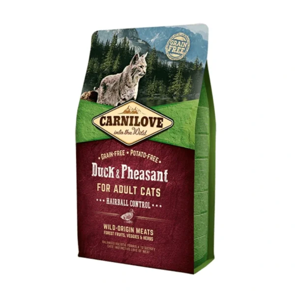 Carnilove Grain-Free Duck & Pheasant for Adult Cats - Hairball Control