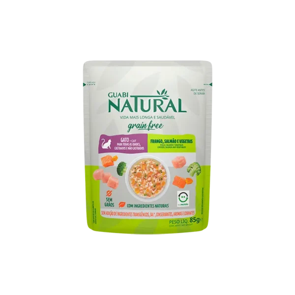 Guabi Natural Grain-Free Gatos Salmón y Vegetales Pouch